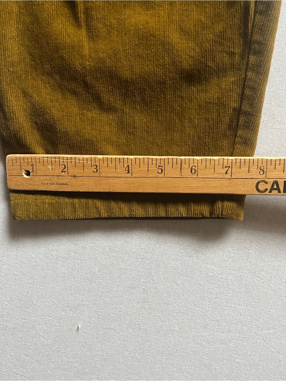 Apuntob 100% Cotton Mustard Yellow Corduroy Trousers Made in Italy Size S - Picture 10 of 11
